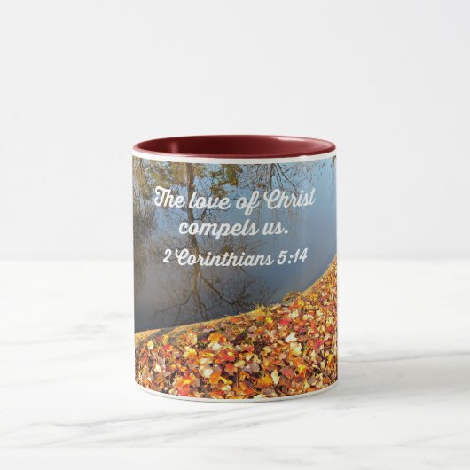 Mug 2 Cor. 5:14 L'amour du Christ nous oblige (Centre)