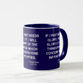 Mug 2 Corinthiens 11:30 KJV Bible Verse Deux Tons (Devant droit)