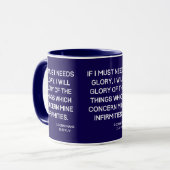 Mug 2 Corinthiens 11:30 KJV Bible Verse Deux Tons (Devant gauche)