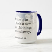 Mug 2 Corinthiens 5:17, verset biblique, (Devant droit)