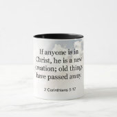 Mug 2 Corinthiens 5:17, verset de la Bible, (Centre)