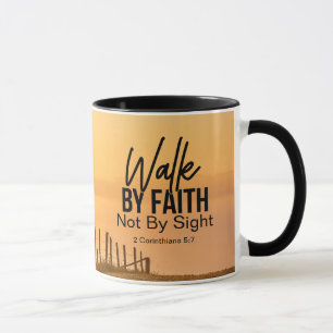 Mug 2 Corinthiens 5:7 Marcher par la foi Bible Verse C