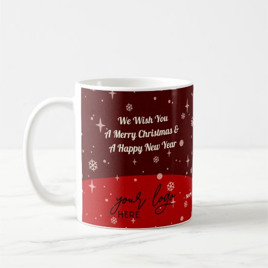 Mug 2 côtés Business Logo et code QR Red Christmas Co (Gauche)