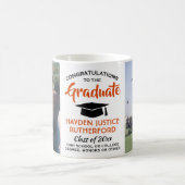 Mug 2 Diplôme Photo Moderne Orange Noir et Blanc (Centre)