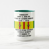 MUG 2 ÉTOILES COMBAT MARINE VIETNAM WAR VETERAN (Centre)