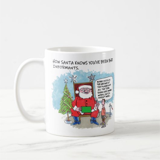 Mug 2 faces Dis à Santa (Gauche)