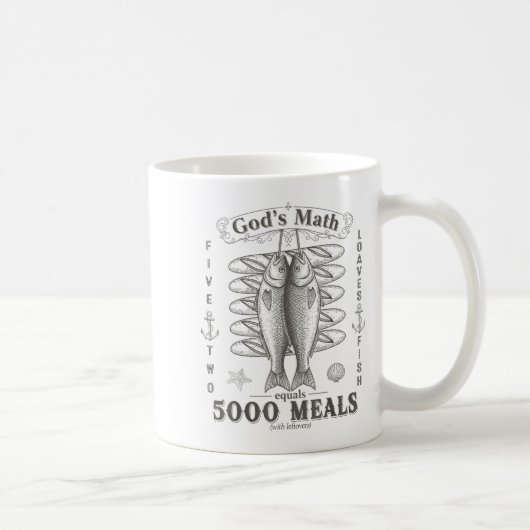 Mug 2 Fishes 5 Breads Jesus Feeds The 5000 Christian B (Droite)