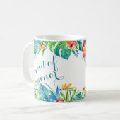 Mug 2 floraux tropicaux ont dégrossi domestique (Devant gauche)