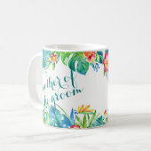 Mug 2 floraux tropicaux ont dégrossi mère faite sur (Devant gauche)