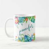 Mug 2 floraux tropicaux ont dégrossi nom fait sur (Gauche)