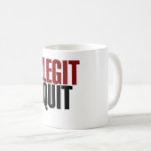 Mug 2 Legit 2 Quit Funny 80s (Devant droit)