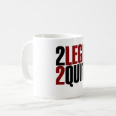Mug 2 Legit 2 Quit Funny 80s (Devant gauche)