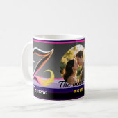 Mug 2 lettres, 2 noms, une occasion, une image & Date (Devant gauche)