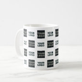 Mug 2 Logos Simple Logo Répétitif | Blanc (Devant gauche)