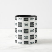 Mug 2 Logos Simple Logo Répétitif | Blanc (Centre)