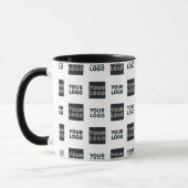 Mug 2 Logos Simple Logo Répétitif | Blanc (Gauche)