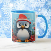 Mug 2 mignons pingouins Ajouter un nom cadeau de Noël