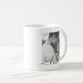 Mug 2 Modèle photo double face d'amour texte blanc (Devant droit)