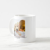 Mug 2 Modèle photo double face d'amour texte blanc (Devant gauche)