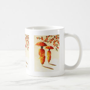 Mug 2 moines bouddhistes laotiens