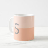 Mug 2 monogramme de corail tonique Alphabet Customisé (Devant gauche)