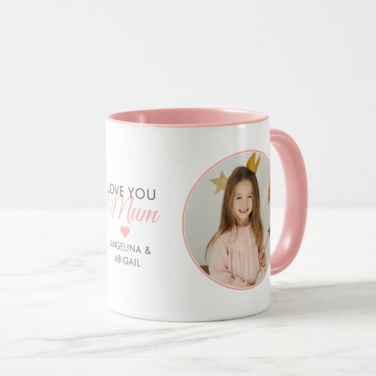 Mug 2-Photo Aimez-Vous Maman/Maman/Maman/Maman/Autre (Devant droit)