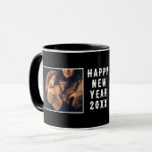 Mug 2 Photo Collage Black Happy New Year 2026 (Devant gauche)
