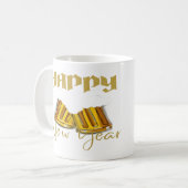 Mug 2 Photo Collage jaune Joyeux Nouvel An 2024 Giant (Devant gauche)