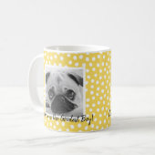 Mug 2 Photo Collage Polka Jaune Pointe Pet Parent (Devant gauche)