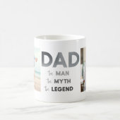 Mug 2 Photo DAD L'Homme Mythe Légende Typographie mode (Centre)
