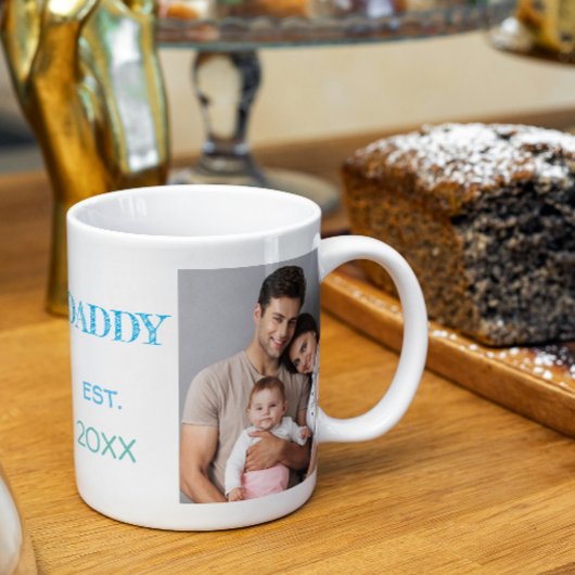 Mug 2 Photo Daddy Est Date Couleur Polices Typographie