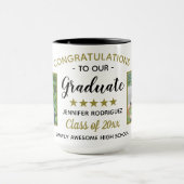 Mug 2 Photo Graduation Félicitations Diplômé sur mesur (Centre)