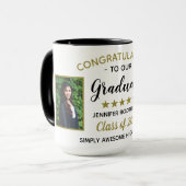 Mug 2 Photo Graduation Félicitations Diplômé sur mesur (Devant gauche)