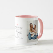 Mug 2-Photo moderne "Love you Mama" (Devant droit)