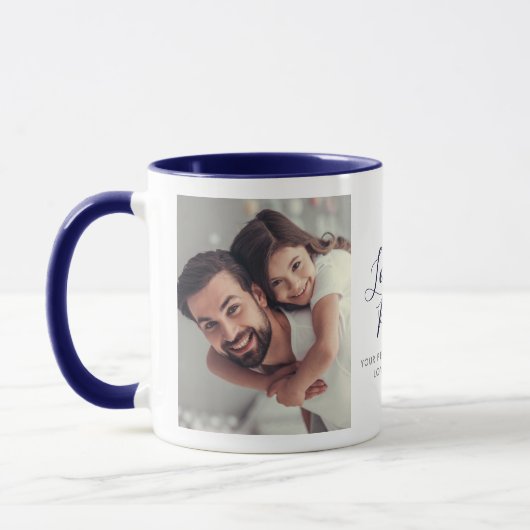 Mug 2-Photo moderne "Love you Papa" (Gauche)