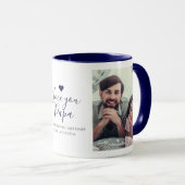 Mug 2-Photo moderne "Love you Papa" (Devant droit)