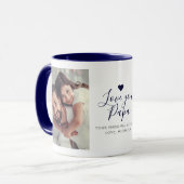Mug 2-Photo moderne "Love you Papa" (Devant gauche)