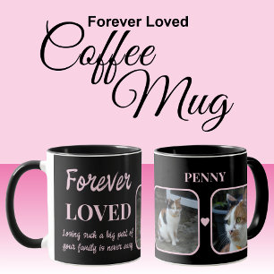 Mug 2 Photo Pet Loss Keepsaké Memorial noir rose