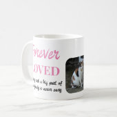 Mug 2 Photo Pet Perdre Keepsaké Pet Memorial rose (Devant gauche)