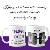 Mug 2 Photo Pet Perte Garder Pet Memorial violet