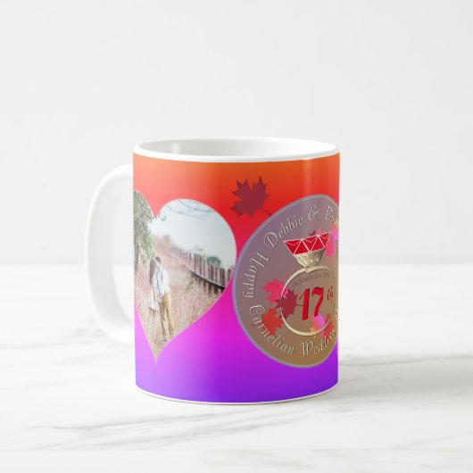 Mug 2 Photos17e anniversaire du Mariage (Devant gauche)