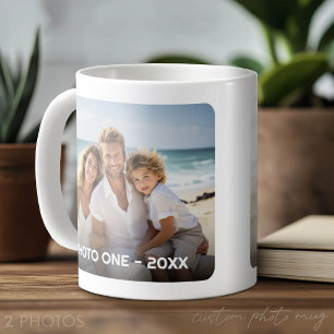 Mug 2 Photos - Design Minimaliste Tendance avec Année