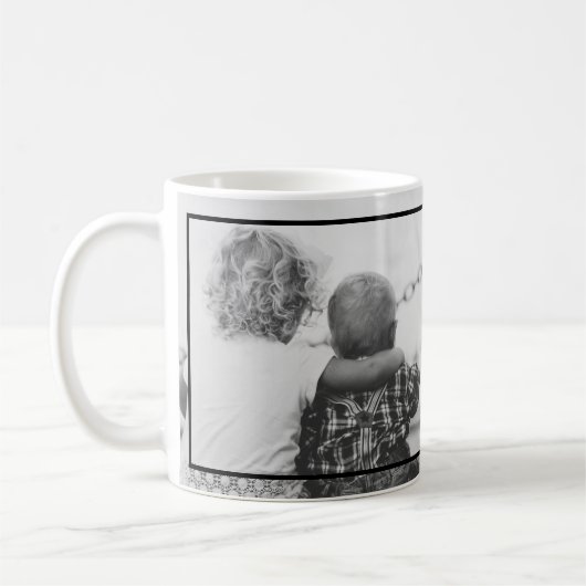Mug 2 photos en noir et blanc (Gauche)