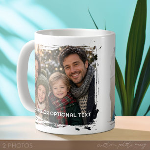 Mug 2 Photos et Texte - Coup de pinceau horizontal