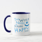 Mug 2-Sided plus heureux/Sourire-Bleu (Gauche)