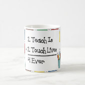 Mug 2 Teach est les 2 vies 4 de contact jamais (Centre)