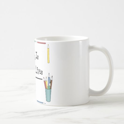 Mug 2 Teach est les 2 vies 4 de contact jamais (Droite)
