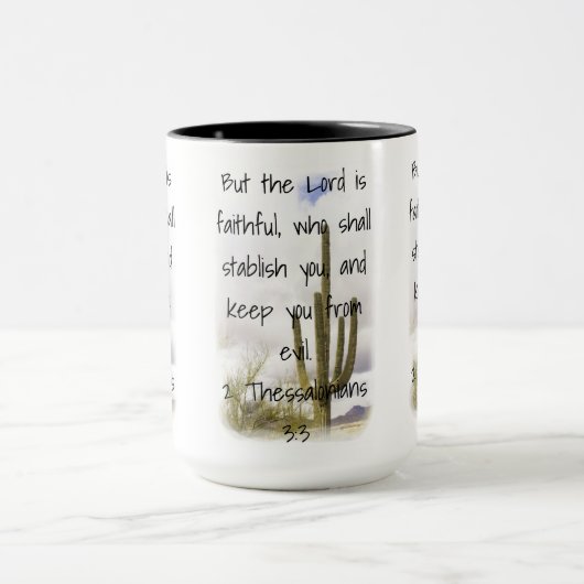 Mug 2 Thessaloniciens 3:3 (Centre)