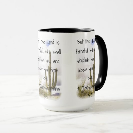 Mug 2 Thessaloniciens 3:3 (Devant droit)