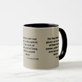 Mug 2 Timothée 1:7 KJV Bible Écriture Deux Tons (Devant droit)